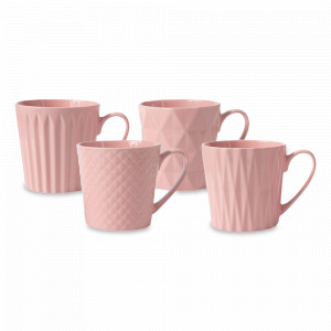 Набор из 4-х кружек, 380 мл, фарфор, розовый, серия Nova, MAXWELL WILLIAMS, Австралия, MAXWELL & WILLIAMS (Австралия)