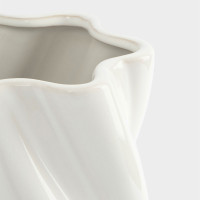 Ваза для цветов, 30 см, керамика, молочно-бежевый, рельеф, серия Drapery, ANNA LAFARG, Китай_00820940065090233291.jpg