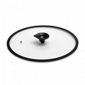 Крышка стеклянная овальная, 26 х 38 см, стекло, алюминий, серия K360, LUCHETTI, Италия, Скидка -20% на посуду LUCHETTI