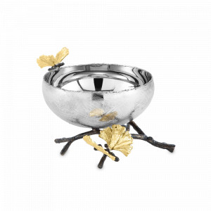 Чаша «Бабочки гинкго», 11 см, 385 мл, нержавеющая сталь, латунь, серия Butterfly Ginkgo, MICHAEL ARAM, США, MICHAEL ARAM (США)