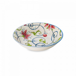 Тарелка суповая, 20.3 см, фарфор, белый, декор, серия Botanical Spiral, GRACE BY TUDOR, Великобритания, GRACE BY TUDOR (Великобритания)