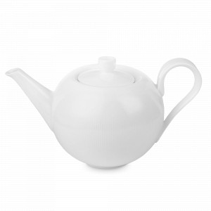 Чайник заварочный, 900 мл, костяной фарфор, белый, серия Плиссе, DECOR DE TABLE, Россия, Заварочные чайники прованс