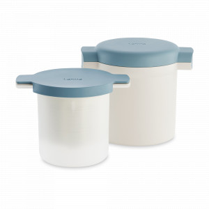 Набор для приготовления кефира и йогурта, 2 предмета, 700 мл, силикон, пластик, белый, LEKUE, Испания, Йогуртницы