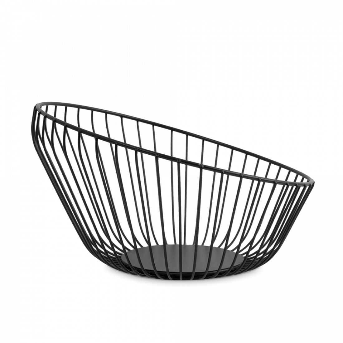 Корзина для фруктов «Прутья», 25 см, металл, черный, серия Spin, ANNA LAFARG, Китай