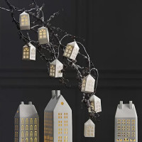 Гирлянда светодиодная Cozy mood, 190 см, пластик, бумага, белый, золотистый, серия New Year Essential, TKANO, Россия_00817550045192415427.jpg