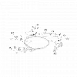 Украшение - венок для чайной свечи Кристаллы, 20 см, акрил, металл, серебристый, серия Event, ANNA LAFARG, Китай, Event ANNA LAFARG