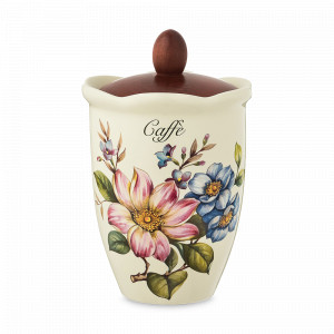 Банка для хранения сыпучих продуктов, 750 мл, керамика, дерево, декор, серия Regale, NUOVA CER, Италия, NUOVA CER (Италия)