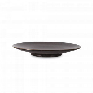 Тарелка закусочная Black, 22 см, каменная керамика, черный, коричневый, ROOMERS TABLEWARE, Нидерланды, Тарелки керамические