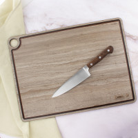 Доска разделочная c желобом, 42 х 31см, травертин капучино, композитный материал, серия ProFashion, ComposeEat, Россия_00816220042331546693.jpg