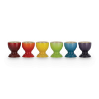Набор из 6-ти подставок для яиц, 5,9 см, керамика, серия Rainbow, LE CREUSET, Франция