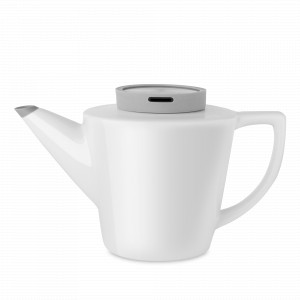 Чайник заварочный с ситечком, 1 л, фарфор, нержавеющая сталь, силикон, белый, серый, серия Infusion, VIVA Scandinavia, Дания, Скидка до -20% на Viva Scandinavia