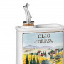 Бутылка для масла Sunflowers, 250 мл, керамика, белый, декор, серия Oliere in Fiore, NUOVA CER, Италия_00819860070366904622.jpg
