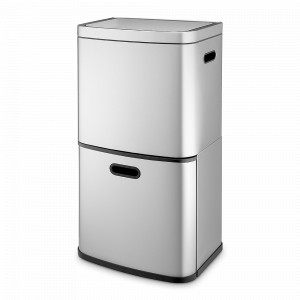 Ведро для мусора с 2-мя отделениями Smart Bin сенсорный, 60 л, нержавеющая сталь, стальной, SMART SOLUTIONS, Россия, Мусорные ведра и корзины