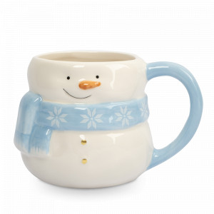 Кружка «Snowman», 450 мл, керамика, белый, голубой, серия New Year, ANNA LAFARG, Китай, Кружки
