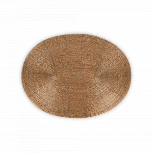 Салфетка подстановочная овальная, 31 х 41 см, бисер, шампань, серия Bijou, ANNA LAFARG, Китай, Салфетки подстановочные ANNA LAFARG