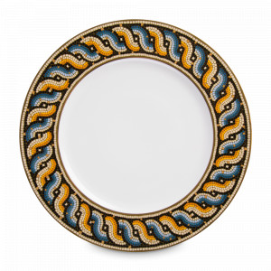 Тарелка обеденная, 27 см, фарфор, белый, декор, серия Олимп, MIX&amp;MATCH HOME, Китай, Тарелки Mix & Match