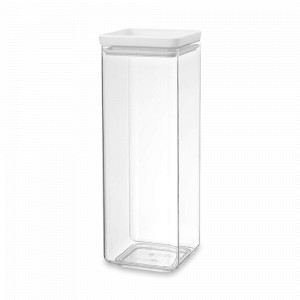 Контейнер для сыпучих продуктов, 2,5 л, 11 х 11 х 29,5 см, пластик, светло-серый, серия Tasty+, BRABANTIA, Бельгия, Контейнеры для продуктов BRABANTIA