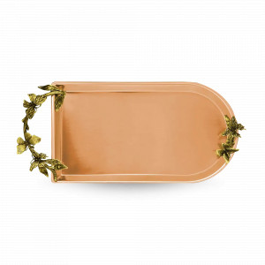 Поднос &quot;Бабочки&quot;, медь, 25 х 16 см, серия Летний сад, Кольчугинский Мельхиор, Россия, Подносы