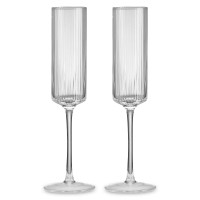 Набор из 2-х бокалов для шампанского Полосы, 200 мл, стекло, серия Modern Classic, Pozzi Milano 1876, Италия