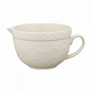 Кувшин для смешивания, 2 л, керамика, кремовый, рельеф, серия Russian North, TKANO, Россия, Российский фарфор