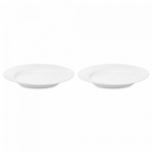 Набор из 2-х обеденных тарелок, 26 см, фарфор, белый, серия Edge, TKANO, Россия, Наборы тарелок для кухни