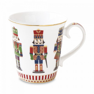 Кружка , 275 мл, фарфор, белый, декор, серия Щелкунчик, EASY LIFE (R2S), Италия, EASY LIFE R2S (Италия)
