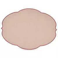 Салфетка подстановочная овальная, 49 х 36 см, полиуретан, розовый, серия Flowers, GUZZINI, Италия, 