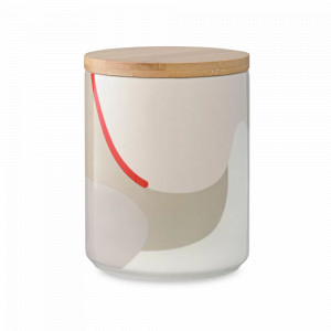 Банка для хранения, 1.25 мл, фарфор, бежевый с авторским принтом, серия Freak Fruit, TKANO, Россия, TKANO (Россия)