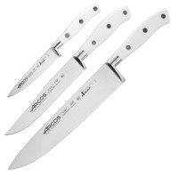 Набор из 3-х кухонных ножей с черной подставкой, серия Riviera Blanca, ARCOS, Испания_00795800055417302418.jpg