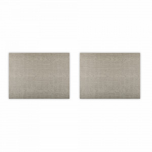 Набор из 2-х подстановочных прямоугольных салфеток, 33 х 48 см, пвх, серый, серия Oak, WO HOME, Германия, Салфетки подстановочные