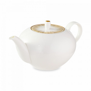 Чайник заварочный, 1.18 л, костяной фарфор, белый, золотой, серия Сверкающее Золото, NARUMI, Япония, NARUMI (Япония)