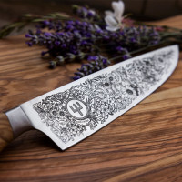 Нож кухонный, поварской, 20 см,  коллекционный, ручная работа, эксклюзивный дизайн, лимитированный выпуск, серия Amici 1814, WUESTHOF, Германия_00816860064203193749.jpg