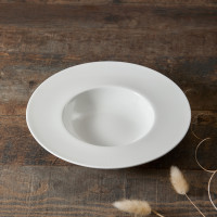 Тарелка суповая, 24.6 см, костяной фарфор, белый, серия Плиссе, DECOR DE TABLE, Россия_00818670059331684638.jpg