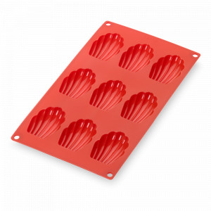 Форма для выпечки пирожных «Мадлен», 9 ячеек, силикон, красный, LEKUE, Испания, LEKUE (Испания)