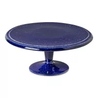 Блюдо круглое на ножке Blue, 33 cм, керамика, синий, серия Abbey, COSTA NOVA, Португалия, 