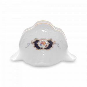 Подставка для салфеток, 14 см, фарфор, белый, декор, серия Синий глаз, BERNADOTTE, Чехия, Чешский фарфор