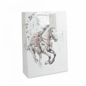 Пакет подарочный «White horse», 30 х 42 см, бумага, белый, серия Horse, ANNA LAFARG, Китай, Horse ANNA LAFARG