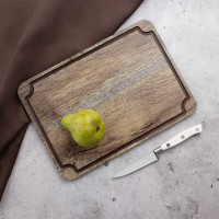 Доска для сервировки и нарезки с желобом, 29 x 20 см, дуб мореный, композитный материал, серия Surface, ComposeEat, Россия_00820350062256693071.jpg