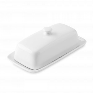 Масленка , 21 х 11 мл, фарфор, белый, серия Mikasa Hampton, KITCHEN CRAFT, Великобритания, Икорницы, масленки