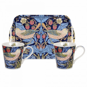 Набор из 2-х кружек на подносе «Ягодные воришки», 3 предмета, 180 мл, фарфор, пластик, декор, серия Забавная фауна, PIMPERNEL, Великобритания, PIMPERNEL (Великобритания)