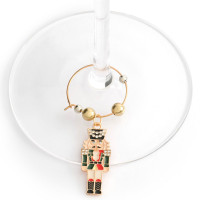 Пробка для винной бутылки  с подвесками Снеговик, 5 предметов, металл, стразы, серебристый, серия New Year, ANNA LAFARG, Китай_00821190052624173786.jpg