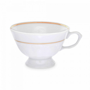 Чашка чайная, 200 мл, фарфор, белый, золотая отводка, серия Classic, REPAST, Чехия, Чайные пары REPAST