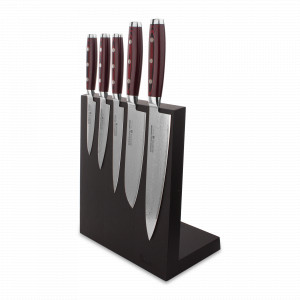 Набор из 5-ти кухонных ножей на подставке из дуба, серия GOU 161, YAXELL, Япония, YAXELL (Япония)