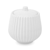 Сахарница , 240 мл, фарфор, белый, серия Edge, TKANO, Россия