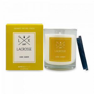 Свеча ароматическая «Dark Amber», 60 часов горения, воск, стекло, серия Lacrosse, AMBIENTAIR, Испания, Lacrosse AMBIENTAIR