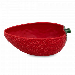 Салатник «Земляника Ягода», 24 х 17,5 см, керамика, красный, серия Земляника, Bordallo Pinheiro, Португалия, BORDALLO PINHEIRO (Португалия)