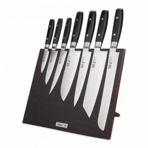 Набор кухонных ножей, 7 штук, на магнитной подставке ComposeEat (венге), серия RAN, YAXELL, Япония, YAXELL (Япония)