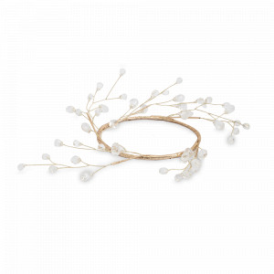 Украшение - венок для чайной свечи Кристаллы, 20 см, акрил, металл, золотистый, серия Event, ANNA LAFARG, Китай, Event ANNA LAFARG