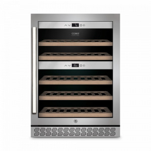 Шкаф винный WineChef Pro 40 для 40 бутылок, нержавеющая сталь, стекло, стальной, CASO, Германия, Винные шкафы Caso