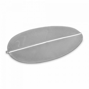 Поднос Лист POLISHED STEEL, 51 х 24 см, металл, серебристый, ROOMERS FURNITURE, Нидерланды, Подносы